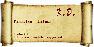 Kessler Dalma névjegykártya